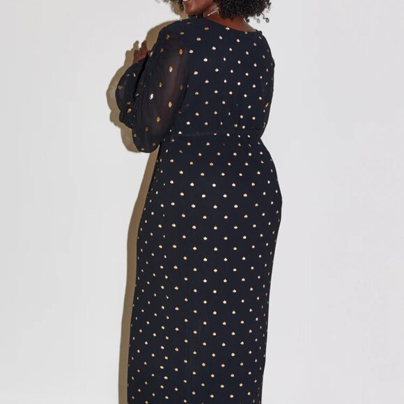 Never Fully Dressed | Black Celia Plisse Dress | US 22 / UK26 - Picture 5 of 10